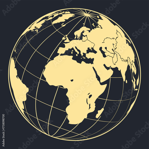 Eco-friendly 3D Earth globe map in plasticine render style, global awareness, Earth Day theme, soft design vector illustration.