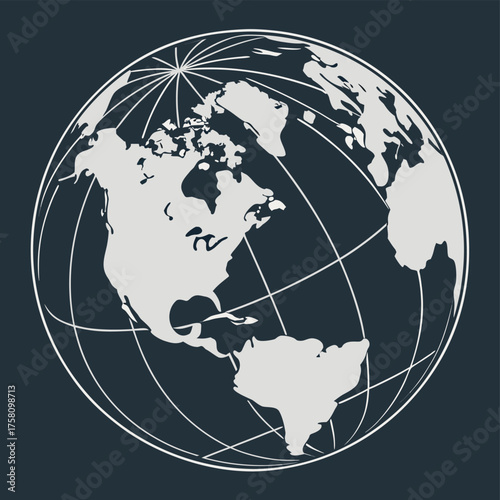 3D Earth globe map in soft plasticine style, eco-friendly concept, global awareness, Earth Day theme, vector illustration design.