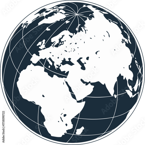 Vector 3D Earth globe in plasticine style, Earth Day theme, global awareness, eco-friendly design, transparent background illustration.