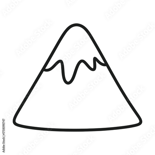 Minimalist mountain peak illustration vector