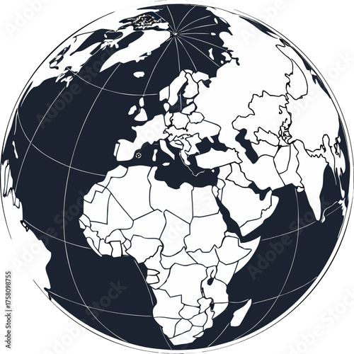 3D Earth globe in plasticine soft render style, eco-awareness, Earth Day concept, transparent background, vector illustration.