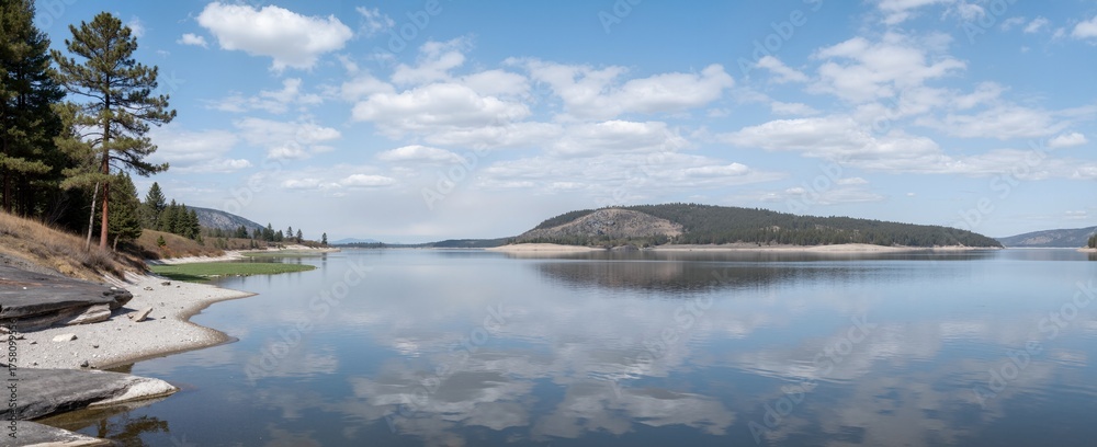 Fototapeta premium view of the lake