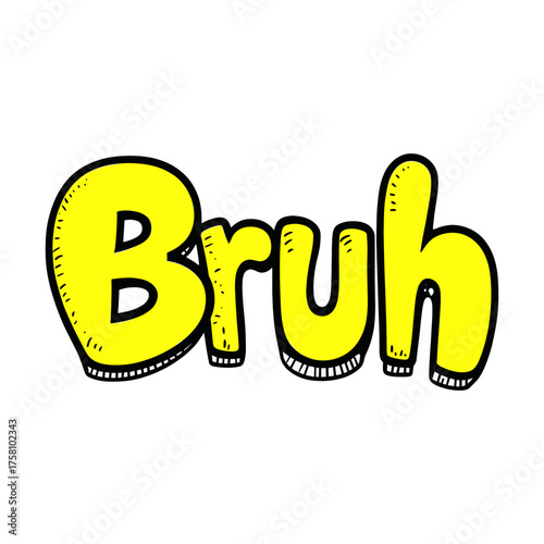 Text expression lettering yellow vector