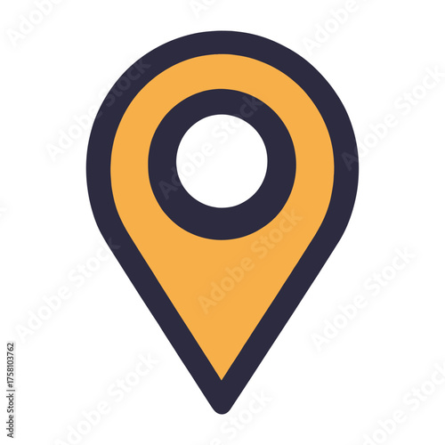 Vector icon of a location pin minimalist symbol geolocation vector