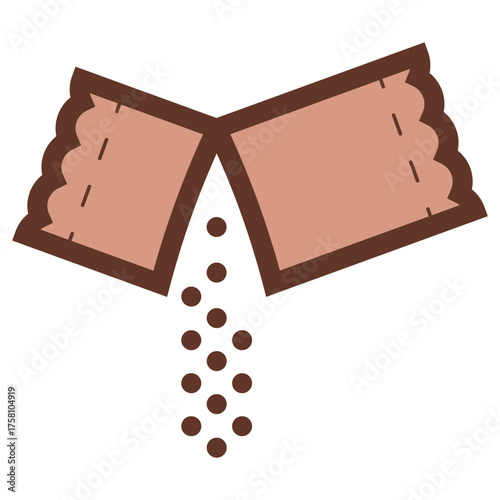 open sugar sachet icon