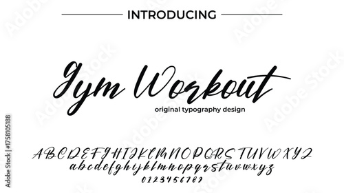 Gym Workout - Elegant Script Font for Smooth Handwritten Design and Creative Typography