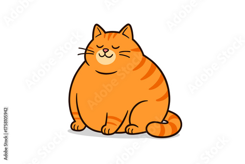 vector fat cat
