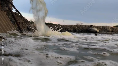 beauty drop water from engine pump