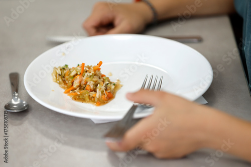 Wallpaper Mural School canteen in a primary school. Lunch. France. Torontodigital.ca