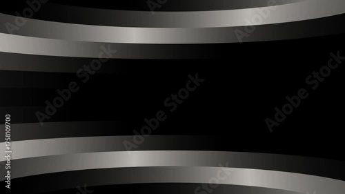 Silver curved light streak transition background, metallic line motion stinger animation for elegant modern video effects