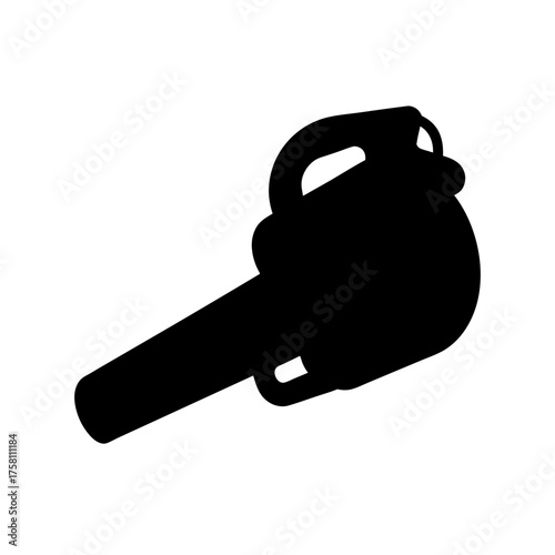 Silhouette of a powerful leaf blower machine for yard cleanup and outdoor maintenance tasks