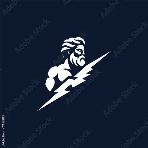 Zeus God Lightning Logo