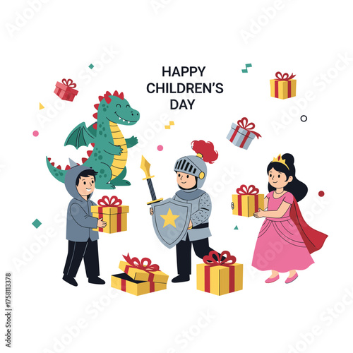 Celebrating children's day with magical gifts and imaginative play.