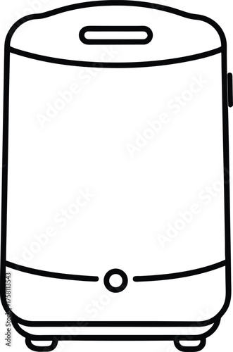 Smart Closet Dehumidifier Line Art Transparent Background