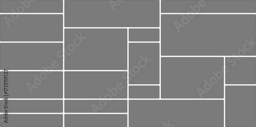 Geometric Layout with Rectangular Shapes in Varied Sizes and Positions