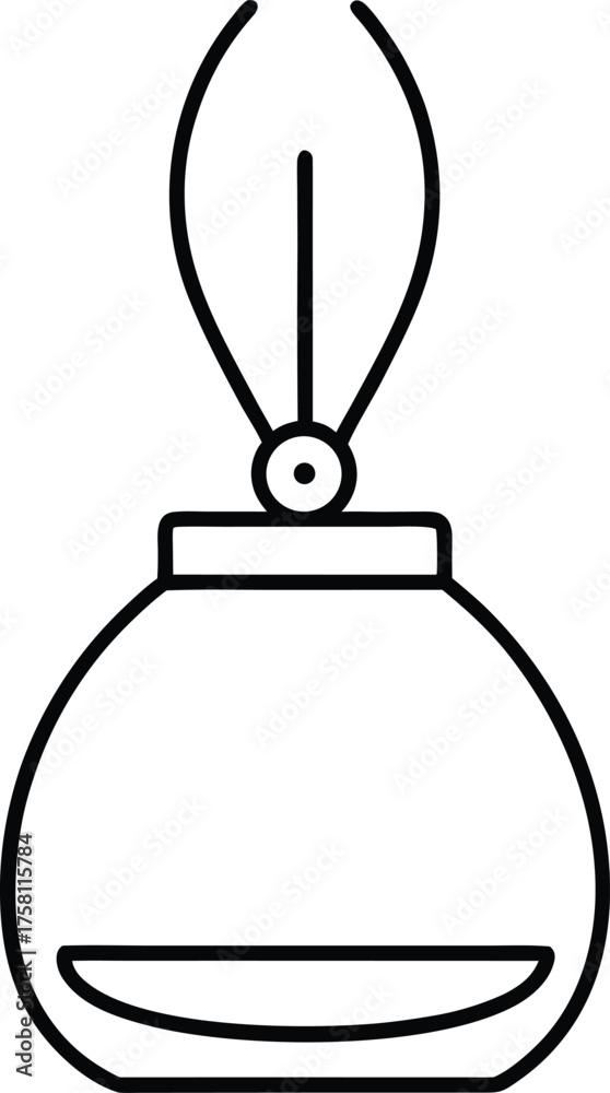 Obraz premium Smart Perfume Diffuser Line Art Transparent Background