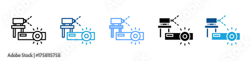 Projector icon sheet multiple style collection