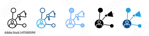 Networking icon sheet multiple style collection