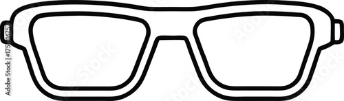 Smart Glasses Line Art Transparent Background