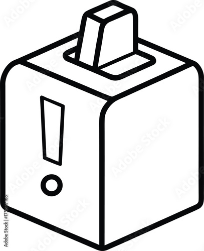 Smart UV Sanitizer Box Line Art Transparent Background