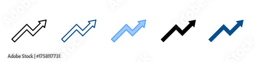 Trend Arrow icon sheet multiple style collection
