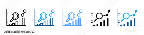 Research Data icon sheet multiple style collection