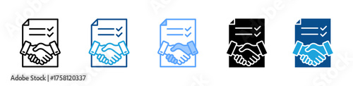 Handshake icon sheet multiple style collection