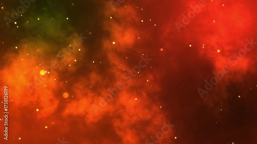  orange and glow particle abstract background