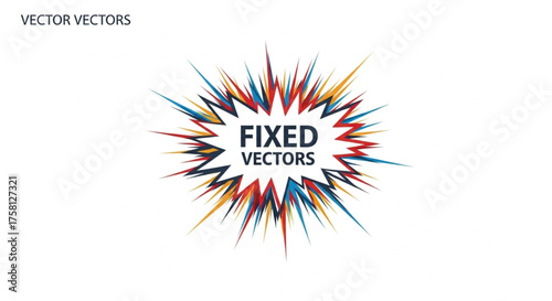 Abstract vector representation of a fixed vector surrounded by colorful lines symbolizing direction and motion.