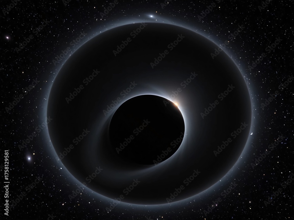 Fototapeta premium An abstract, scientific visualization of Hawking’s Black Hole Area