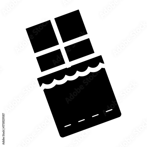 chocolate bar glyph icon