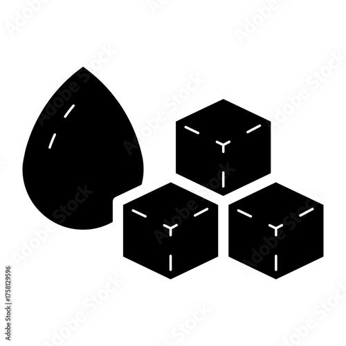 glucose glyph icon