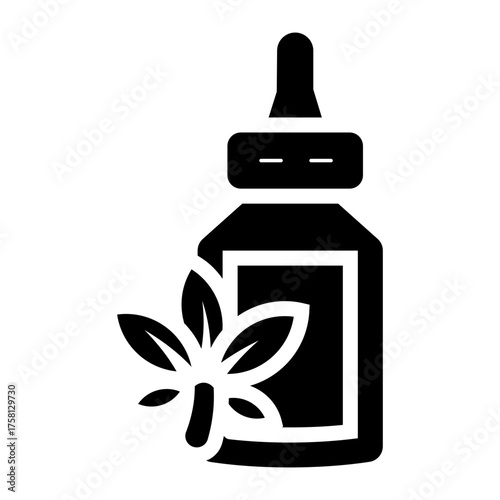 stevia liquid sweetener glyph icon