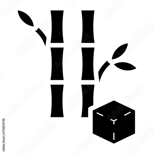 sucrose sugar from sugarcane glyph icon