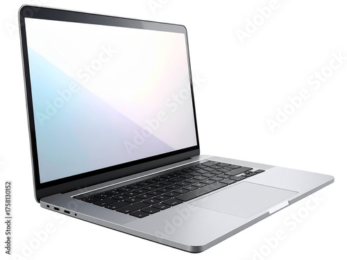 Wallpaper Mural Laptop with blank screen isolated on transparent background for mockup purposes Torontodigital.ca