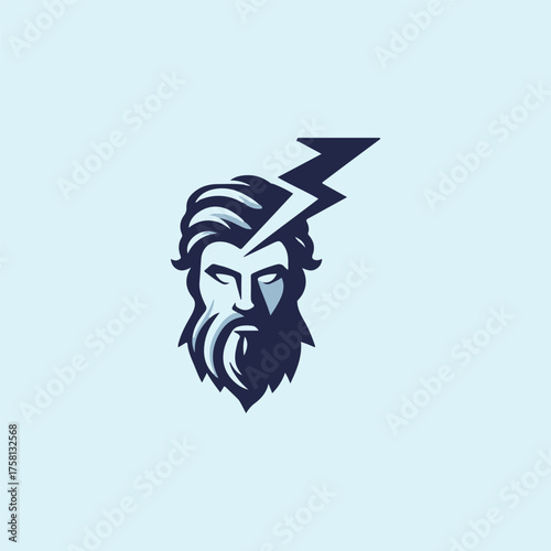 Zeus God Lightning Logo