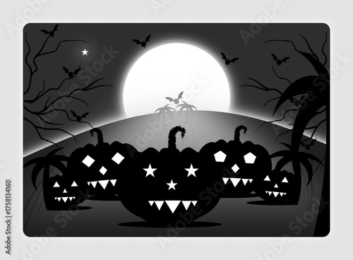 Happy Halloween Pumpkin Silhouette JPG Design