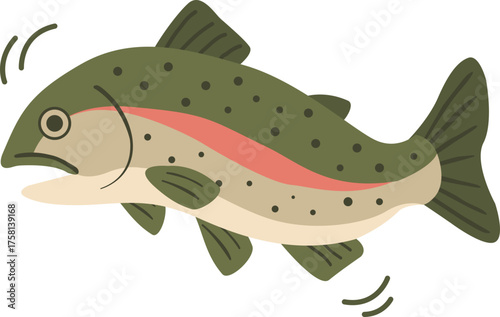 송어_생선 일러스트