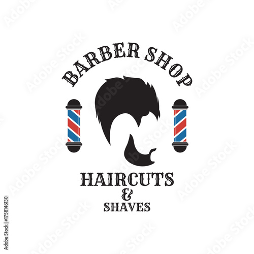 Barber Shop Logo Template. Logo For Barber Shop and Men's Salon.