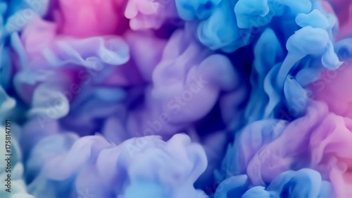 Colorful Abstract Ink Cloud: Dynamic Fluid Motion and Texture