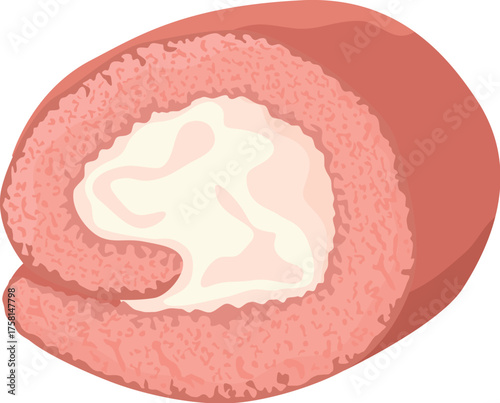 ロールケーキ　単品　ストロベリー