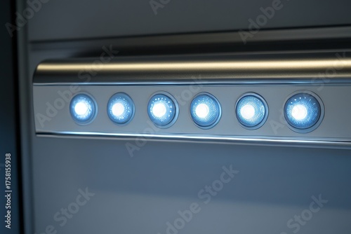 Air conditioning system controlling temperature in a room, with cold and heat options on the ceiling or wall in an apartment, hotel, or restaurant, ensuring comfort in the environment, Generative AI