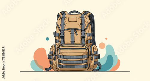 A durable tactical backpack designed for outdoor adventures and everyday carry needs.