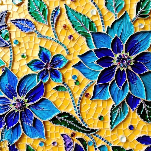 seamless pattern with flowers on transparent background, wall pattern