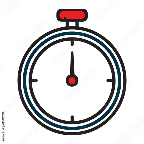 Classic stopwatch icon for timing and measurement applications symbolizing speed accuracy and chronometry in sports and science