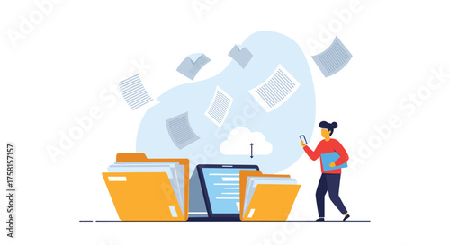 Organizing and storing documents on a cloud storage service.
