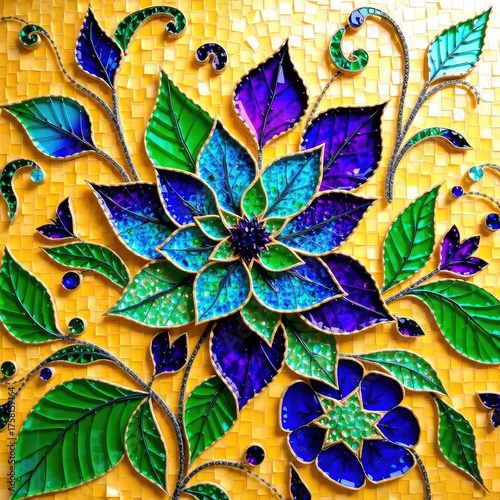 seamless pattern with flowers on transparent background, wall pattern