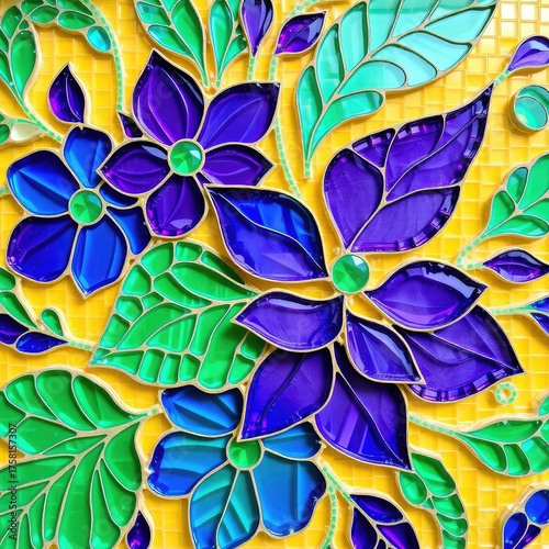 seamless pattern with flowers on transparent background, wall pattern