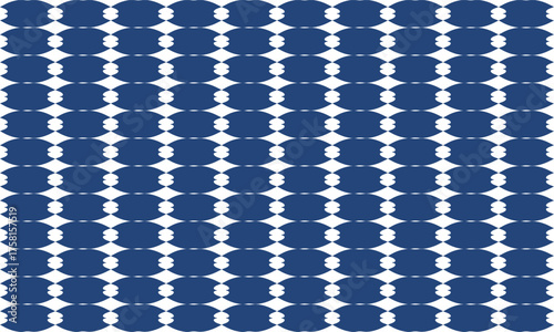 Two tone Blue vintage wall block, seamless pattern with blue squares block arrange as wall design for fabric printing or wallpaper or background, vertical column strip