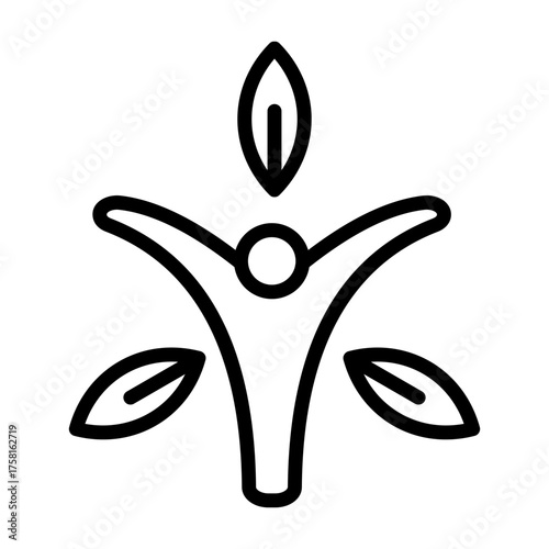 Wellness Icon - Black Outline